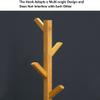 Coat Shelf Coat Rack Coat Stand Coat Rack Tree Bamboo Freestanding Floor Coat Stand With 8 Hooks & Tripod Chassis For Coats Hats Bags Entryway Hallway Coat Hat Rack Coat Holder ( Color : Wood color ) view 4