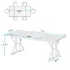 Tribesigns Farmhouse Dining Table for 6 People, 70.8-Inch Rectangular Wood Dining Table, Rustic Kitchen Table with Heavy Duty Metal Legs for Dining Room view 2