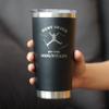 Best Skier On The Mountain - Insulated Coffee Tumbler Cup with Sliding Lid - Stainless Steel Travel Mug - Fun Skiing Gifts and Decor for Skiers - Black view 3
