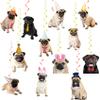 24 Pcs Pug Dog Hanging Decorations Pug Hanging Swirls Ceiling Swirls Pug Birthday Party Supplies for Pug Party Decorations view 1