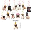 24 Pcs Pug Dog Hanging Decorations Pug Hanging Swirls Ceiling Swirls Pug Birthday Party Supplies for Pug Party Decorations view 3