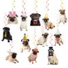 24 Pcs Pug Dog Hanging Decorations Pug Hanging Swirls Ceiling Swirls Pug Birthday Party Supplies for Pug Party Decorations view 4