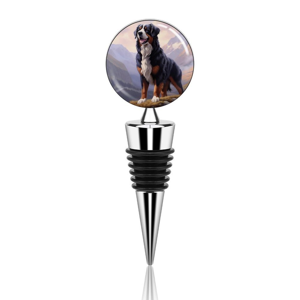 Bernese Mountain Dog Wine Bottle Stoppers Wine Beverage Bottle Stopper Bottle Cover Wine Stoppers For Gifts, Bar, Holiday Party, Wedding