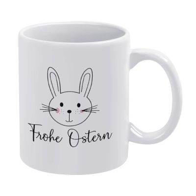 Frohe Ostern Niedliche Kaffeetasse Happy Easter Coffee Lovers Cup, Great Novelty Gift, 11 Oz Tea Cup For Men & Women