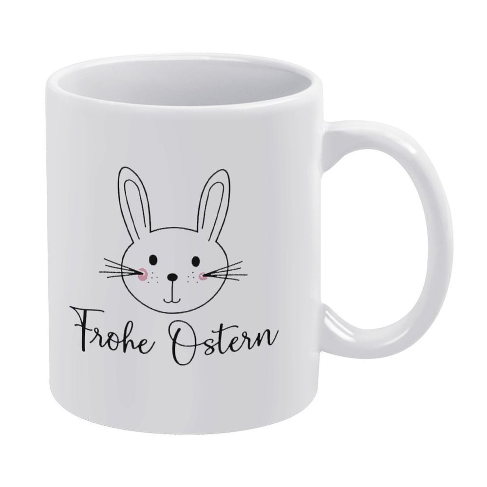 Frohe Ostern Niedliche Kaffeetasse Happy Easter Coffee Lovers Cup, Great Novelty Gift, 11 Oz Tea Cup For Men & Women