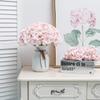 FLORRALIA Fake Pink Hydrangea Artificial Flowers - Faux Silk Hydrangeas Flowers Heads with Stems Real Touch for Home Wedding Party Table Decor(Pink,Pack of 10) view 2