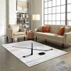 ERAYNA Hockey Hockey Sport Area Rugs, Ice Hockey Player Ice Speed Indoor Non-Slip Kids Rug, Upholstery Rug with Non-Slip Backing for Kids Boys Girls Bedroom Living Room Dining Room Study 5ftx6ft view 3