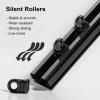 Room Divider Ceiling Track Hospital Heavy Duty Room Divider Curtain Track, Black Privacy Partitions Track System for Bunk Bed/Shower/RV/Hospital, 1/1.5/2/2.5/3/3.5/4 M Long ( Color : Wall Mount , Size view 3