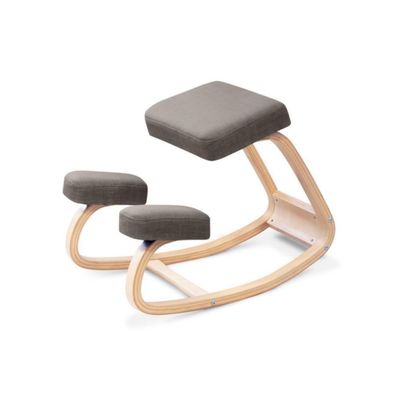 Aeumruch Kneeling Chair Ergonomic Kneeling Office Chair Better Posture Knee Support Stool, Cross Legged Sitting Natural Relief for Back, Shoulder or Neck Pain (Brown)