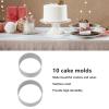 10pcs Cake Baking Tool Set - Stainless Steel, Easy to Use and Clean - for Beautiful Cookies and Cakes (Round) view 3