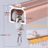 Room Divider Ceiling Track Hospital Black Curtain Track for Ceiling/Wall Mount, Hospital/Bedroom/Balcony Straight Curtain Rail Set, 10feet /11ft/12ft/13ft Long ( Color : Wall Mount , Size : 1m/3.2ft ) view 2