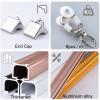 Room Divider Ceiling Track Hospital Black Curtain Track for Ceiling/Wall Mount, Hospital/Bedroom/Balcony Straight Curtain Rail Set, 10feet /11ft/12ft/13ft Long ( Color : Wall Mount , Size : 1m/3.2ft ) view 3