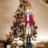 CDL 5 Feet Tall Life Size Large Christmas Wooden Nutcracker King Red and Blue BK20 view 2