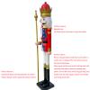 CDL 5 Feet Tall Life Size Large Christmas Wooden Nutcracker King Red and Blue BK20 view 4