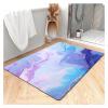 Marble Texture Bathroom Rug Quick Dry Super Absorbent Bath Mat Doormat Diatomite Mud Floor Mat Non Slip Rubber Bath Floor Rugs Washable Shower Rug for in Front of Bathtub,1.5x2.5ft/18x30in/45x75cm view 1
