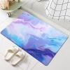 Marble Texture Bathroom Rug Quick Dry Super Absorbent Bath Mat Doormat Diatomite Mud Floor Mat Non Slip Rubber Bath Floor Rugs Washable Shower Rug for in Front of Bathtub,1.5x2.5ft/18x30in/45x75cm view 2