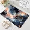 Absorbent Bath Mat, Quick-Drying Bathroom Mats, Living Room Floor Mat, Rubber Non-Slip Bottom, Easy to Clean Bathroom Rugs, Simple Kitchen Doormat (Rectangle Dark Grayish Blue,1.5x2.5ft/18x30in) view 2