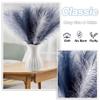 Acfruits 60Pcs Navy Blue and White Faux Pampas Grass Decor, 21.7" Pompas Grass Flower Arrangement and Vase Filler for Boho Home Wedding Decoration view 3