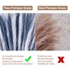 Acfruits 60Pcs Navy Blue and White Faux Pampas Grass Decor, 21.7" Pompas Grass Flower Arrangement and Vase Filler for Boho Home Wedding Decoration view 4
