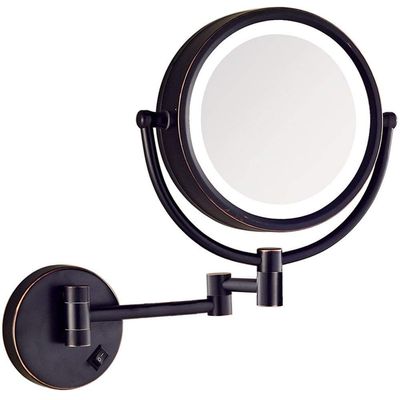 YEAHSO Wall Mounted Makeup Mirror Magnifying Vanity Mirror Flexible Gooseneck,and Locking Suction,Extendable Arm
