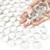 FANTIAN 5Lb Clear Glass Pebbles, Flat Glass Marbles, Decorative Glass Gem Stones for Vase Fish Tank Fountains Crafts Centerpieces Fire Pit and Home Decor view 1