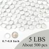 FANTIAN 5Lb Clear Glass Pebbles, Flat Glass Marbles, Decorative Glass Gem Stones for Vase Fish Tank Fountains Crafts Centerpieces Fire Pit and Home Decor view 2