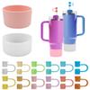 26 PCS Water Bottle Accessories, findTop 24 Straw Tip Covers (8mm) and 2 Silicone Cup Bottom Protectors, Compatible with Stanley 40oz Quencher Adventure and Hydroflask Boot 12-24oz view 1