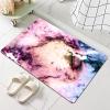 Home Bath Thin  Natural Diatomite Thin Bath Mat  Instantly Removes Water  Non-Slip Surface  Modern and Stylish  Colorful Abstract Nebula Marble Texture(4x5ft/48x60in, Violet/Multi) view 2