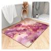 Diatomaceous Earth Bath Mat, Modern Marble Texture Rectangle Soft Wrinkle Free Bathroom Floor Rugs Non-Slip Volume Super Absorbent Fast Drying for Bathroom Kitchen Door Mat(3x4ft/36x48in/90x120cm) view 1