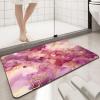 Diatomaceous Earth Bath Mat, Modern Marble Texture Rectangle Soft Wrinkle Free Bathroom Floor Rugs Non-Slip Volume Super Absorbent Fast Drying for Bathroom Kitchen Door Mat(3x4ft/36x48in/90x120cm) view 3