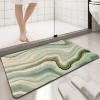 NEVKA Thin Bath Mat, Diatomaceous Earth Shower Mat Nonslip Super Absorbent Quick Drying Bathroom Floor Mat for Kitchen Counter, Green Marble Bathroom Mat Thin Easy to Clean (4x5ft/48x60in/120x150cm) view 3
