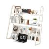 PAUANI 2 Tier Desktop Bookshelf/Bookcase - Computer Desk Bookshelf Hutch, All Metal Retractable Tabletop Kitchen Cabinet Rack, Multifunctional Storage Display Rack Storage Rack (Color : A) view 1