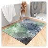 Bath Mats for Bathroom Non Slip, Diatomaceous Earth Bath Mat, Thin Bathroom Rugs Fit Under Door, Quick Dry Water Absorbent Bathroom Mat in Front of Bathtub(4x6ft/48x72in/120x180cm, Gray/Light Green) view 1