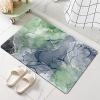 Bath Mats for Bathroom Non Slip, Diatomaceous Earth Bath Mat, Thin Bathroom Rugs Fit Under Door, Quick Dry Water Absorbent Bathroom Mat in Front of Bathtub(4x6ft/48x72in/120x180cm, Gray/Light Green) view 2