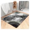 NEVKA Thin Bath Mat, Diatomaceous Earth Shower Mat, Non-Slip Super Absorbent Quick Drying Bathroom Floor Mat, Modern Abstract Marble Texture, Easy to Clean (1.7x2.6ft/20x31in/50x80cm Dark Gray) view 1
