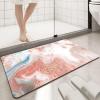 Bath Mat Rug, Super Absorbent Bath Mat Quick Dry Thin Bathroom Mats Non Slip Floor Mat Shower Rugs with Rubber Backing for Shower Sink Bathtub - 2x3ft/24x36in/60x90cm, Multi/Light Coral Rectangle view 3