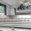 Aluminum Curtain Track Window Curtain RailsCeiling Or Wall Mounted Sliding Curtain Track System With All Accessories Room Divider Trackblack Straight Curtain Track, Shower Curtain Rail ( Color : Bla view 4