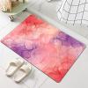 NEVKA Fast Drying Thin Bath Mat Bathtub Mat | Diatomite Bathmat with Absorbent and Non-Slip Surface Easy to Clean | Colorful Marble Texture Bathroom Rug (3x5ft/36x60in/90x150cm, Pink/Medium Purple) view 2