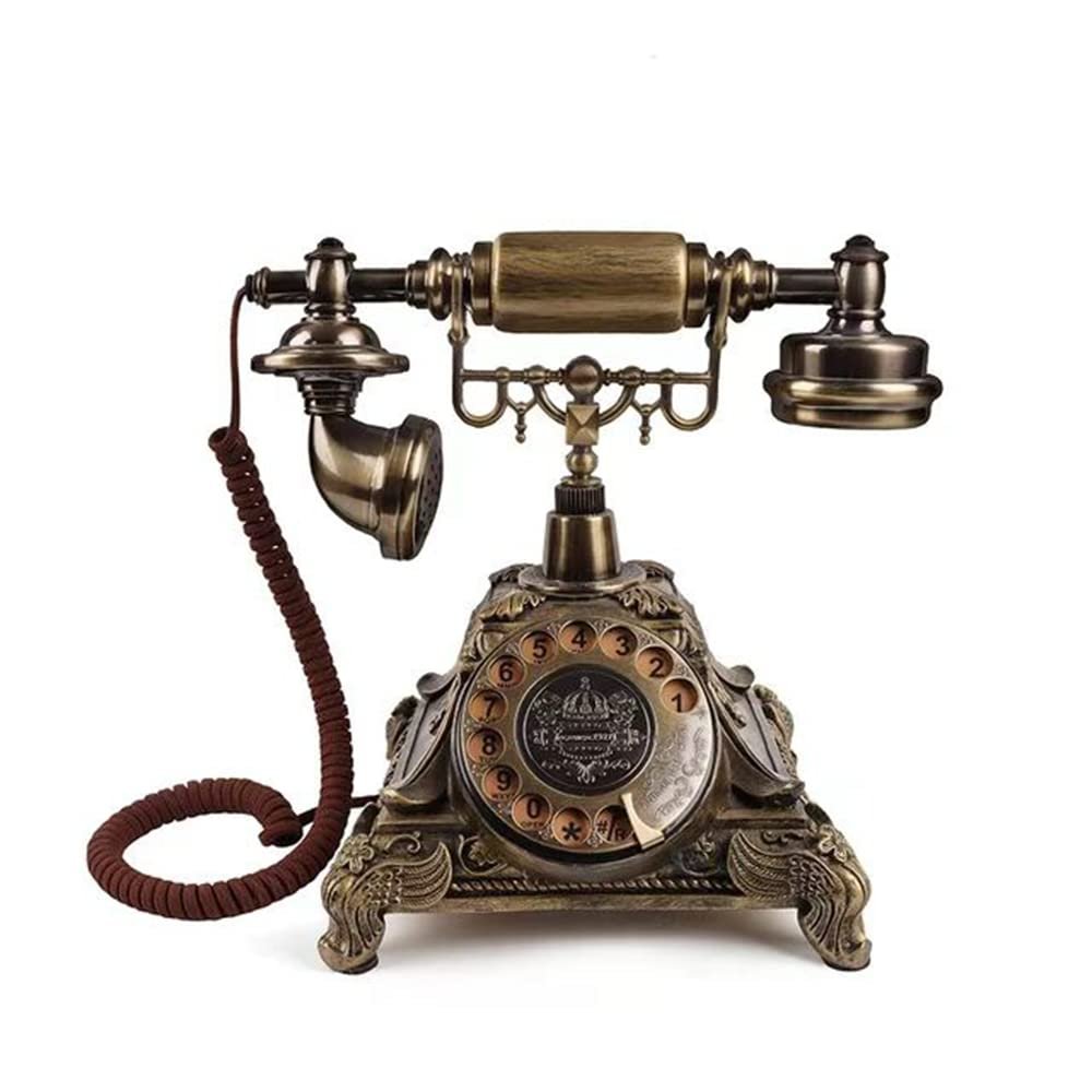 Retro Craftsmanship Audio GuestBook Telephone for Confessional Wedding Birthday Party (Bronze Color)