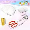 JIANTA Lollipop Cake Pop Treat Bag Set, Meat Baller with Handles + 100 Parcel Bags + 100 Papery Treat Sticks + 100 Metallic Twist Ties, Cake Pops Making Tools for Candies, Chocolates and Cookies view 4