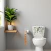 Green Plant Leaves Flowers Toilet Seat Lid Stickers Self-Adhesive Bathroom Wall Stickers Leaf Floral Toilet Lid Decals DIY Removable Waterproof Sticker for Bathroom Cistern Decor Toilet Accessories view 4