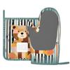 Bear and Barcode Oven Mitts and Pot Holders 2 PCS for Kitchen Heat Resistant Non Slip Oven Gloves Hot Pads Funny Oven Mitt Potholder with Hanging Loop for Cooking Grilling Baking BBQ Kitchen Decor view 2