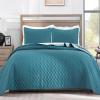 Exclusivo Mezcla Reversible California King Size Quilt Bedding Set with Pillow Shams, Lightweight Quilts Cal King Size, Soft Bedspreads Bed Coverlets for All Seasons - (Dusty Teal, 112"x104") view 1
