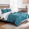 Exclusivo Mezcla Reversible California King Size Quilt Bedding Set with Pillow Shams, Lightweight Quilts Cal King Size, Soft Bedspreads Bed Coverlets for All Seasons - (Dusty Teal, 112"x104") view 2