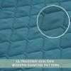 Exclusivo Mezcla Reversible California King Size Quilt Bedding Set with Pillow Shams, Lightweight Quilts Cal King Size, Soft Bedspreads Bed Coverlets for All Seasons - (Dusty Teal, 112"x104") view 4