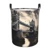 Spectacular Bridge print Laundry Hamper with Handle Waterproof Collapsible Organizer Baskets Circular Dirty Clothes Organizer Basket Portable Storage Bin for Bathroom Bedroom Dorm view 2