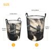 Spectacular Bridge print Laundry Hamper with Handle Waterproof Collapsible Organizer Baskets Circular Dirty Clothes Organizer Basket Portable Storage Bin for Bathroom Bedroom Dorm view 3