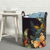 Beautiful Butterfly print Laundry Hamper with Handle Waterproof Collapsible Organizer Baskets Circular Dirty Clothes Organizer Basket Portable Storage Bin for Bathroom Bedroom Dorm view 1