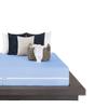 1 Pcs Zipper Fitted Sheet Cal King Size (72X84), 10" Deep Pocket, Brushed Microfiber Super Soft Comfy and Easy to Put, Fitted Sheet Zipper Cal King Size Fitted Sheet - Sky Blue Color view 1