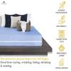 1 Pcs Zipper Fitted Sheet Cal King Size (72X84), 10" Deep Pocket, Brushed Microfiber Super Soft Comfy and Easy to Put, Fitted Sheet Zipper Cal King Size Fitted Sheet - Sky Blue Color view 3